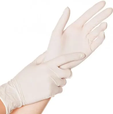 Produktbild von HYGOSTAR unisex Einmalhandschuhe SKIN weiß Größe M, 100 St.