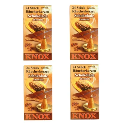 Produktbild von KNOX - 4er Set Räucherkerzen Räucherkegel Gr. M - Schokolade