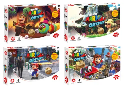 Produktbild von Puzzle - Super Mario Odyssey - Puzzle 4er Set (4x 500 Teile)