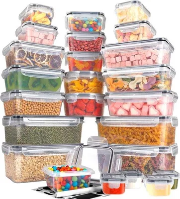 Immagine prodotto di È possibile realizzare 48 contenitori ermetici con coperchio per il vano microonde della cucina e contenitori per alimenti