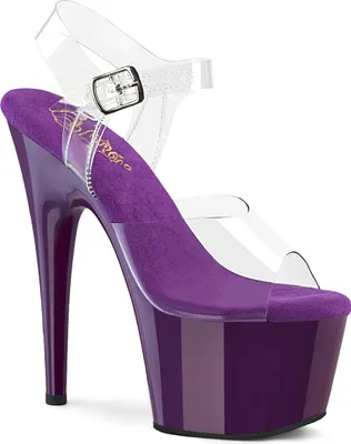 Produktbild von ADORE-708 Pleaser vegan y Damen High-Heels Damen Plateausandaletten klar lila
