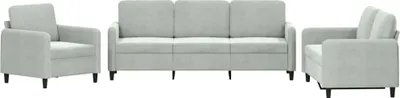 Produktbild von VidaXL 3201934, Grau, Schaum, Metall, Polyester, Polywood, Textil, 198 cm, 77 cm, 80 cm