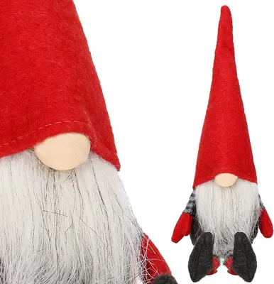 Obrázok produktu pre SPRINGOS Vianočný škriatok Vianočný škriatok s dlhými nohami Dekoratívna figúrka Vianočný Valentín 11x38 cm