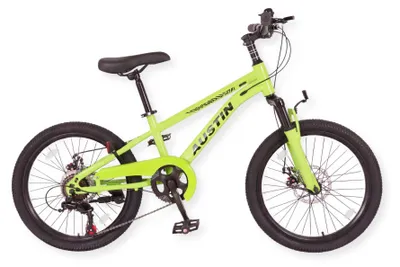 Produktbild von Buxibo - Fahrrad Austin - Kinder-Mountainbike - Stahlrahmen - 20 Zoll - Grün