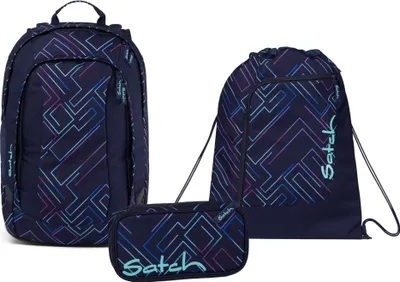 Produktbild von Satch Air Purple Laser Schulrucksack Set 3tlg.
