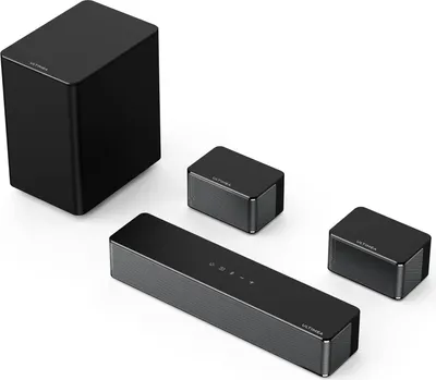 Immagine prodotto di ULTIMEA 5.1 Soundbar Surround 320W, sistema surround virtuale, Soundbar con subwoofer e altoparlanti posteriori, Home Cinema regolabile in surround e bassi