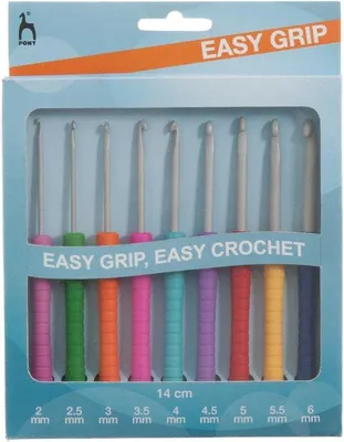 Produktbild von Nadeln-Set ergonomisch 9 Farben Größen 2-6 mm