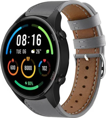 Produktbild von Strap-it Xiaomi Mi Watch Armband Leder (Grau)