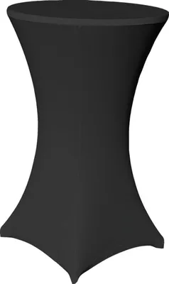 Produktbild von Stehtisch Husse Schwarz Ø 80 cm mit Fußlaschen Stretch