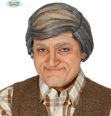 Produktbild von Weltkulturen Alte Weisheit Maske Karneval Glatzenlook Fasching Kostüm Feier Tradition Silver Grau Karnevalszeit Humorvolle Darstellung Mimik, Farbe: Grau