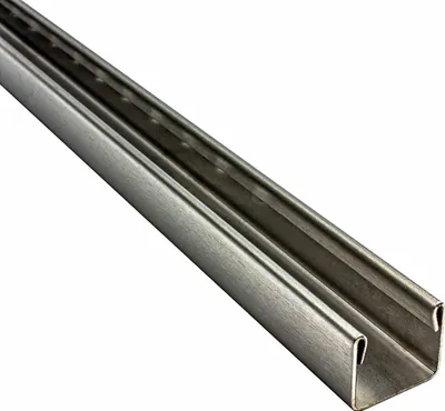 Produktbild von Glas-Profil Edelstahl Klemmprofil Wandprofil U-Profil V2A 2,5m 12,5mm gebürstet