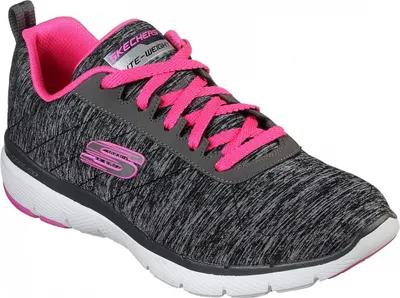 Produktbild von Skechers Flex Appeal 3.0 - Insiders Schwarz / Hot Pink Polyester Größe: 37 Normal