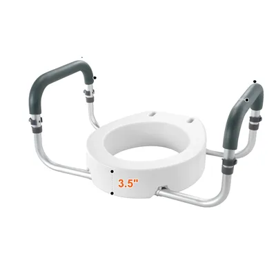 Obrázek produktu pro Zvýšené záchodové prkénko, výška 35 cm, nosnost do 300 liber (136 kg), 3,5 palce