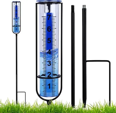 Produktbild von Regenmeter für Außen - Anpassbar mit Pfosten für Garten, Terrasse und Rasen
