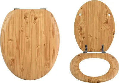 Produktbild von MSV 3700703990024, Verlängert, Harter Toilettensitz, Kiefer, MDF-Platten, 367 mm, 425 mm