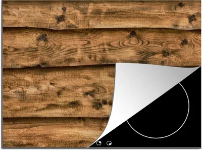 Produktbild von KitchenYeah© Herdabdeckplatte Regale - Rustikal - Holz , 71x52cm, Küche Deko, Glaskeramikkochfeld Herdabdeckung, Abdeckplatte fùr Kochfeld