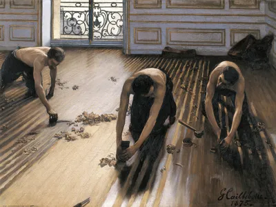 Produktbild von Gustave Caillebotte Kunstdruck Bild - Die Parkettschleifer, 1875 (60 x 80 cm)