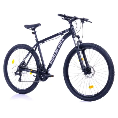 Produktbild von BERLIN BIKE Mountainbike MTB1: 29 Zoll und 51 cm Rahmenhöhe, Hydraulische Scheibenbremsen & Shimano-Set, Schwarz-Silber