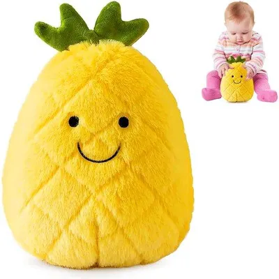 Obrázek produktu pro Azomor® Ananas – plyšák 25 cm – měkká plyšová hračka pro děti, ideální dárek pro chlapce i dívky