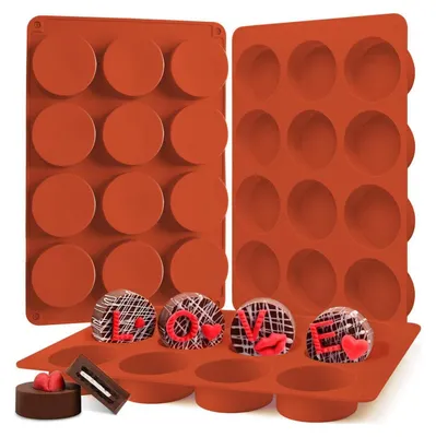 Produktbild von Runde Silikonformen 3er Set Backen Muffins Kuchen Schokolade 27,2 x 18,2 x 2 cm