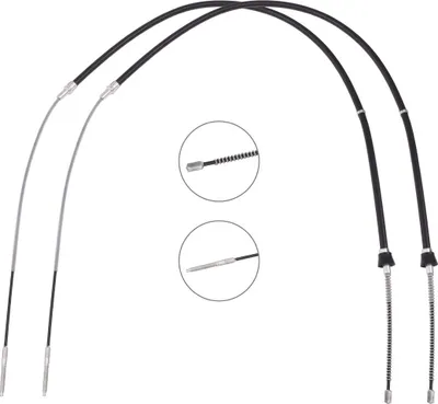Produktbild von RIDEX Handbremsseil Seilzug Feststellbremse für VW Lupo (6X1, 6E1) Hinten Links Hinten Rechts 124C1149