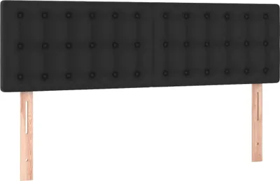 Produktbild von vidaXL Kopfteile Schwarz 144x5x78/88 cm Kunstleder