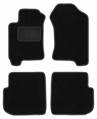Obrázek produktu pro Velurové autokoberce pro: Subaru Forester I 1997-2002 (crossover) – sada 4 ks, černé, na míru – Wielganizator LUX