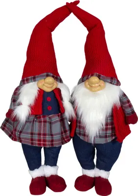Produktbild von Wichtel 60cm stehend, Pärchen, 2er Set Dekofigur Weihnachten