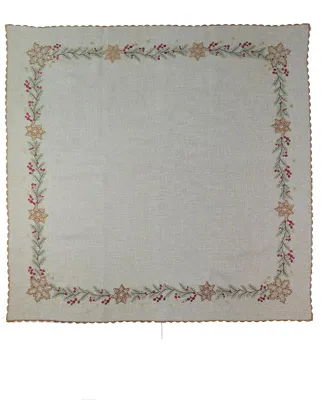 Obrázek produktu pro Vánoční ubrus větvičky a vločky hnědá 40x140cm