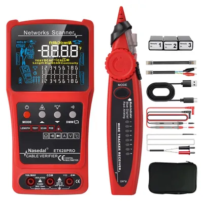Productafbeelding van Netwerkkabeltester, draadtracker, geluidsgenerator, ethernet, tester, multimeter