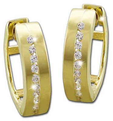 Image de Boucles d'oreilles créoles pour femmes, en or jaune 333, modèle D3GDO5121Y