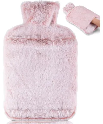 Produktbild von Wärmflasche mit Bezug 2L Naturkautschuk Kängurutasche Rosa