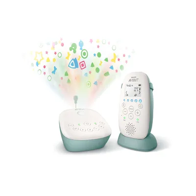 Image de Philips Avent SCD731/26 Écoute-bébé DECT Projection de ciel étoilé (Vert, Blanc)