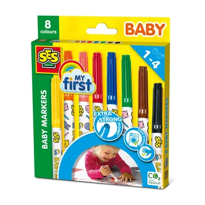 Produktbild von SES My First Baby Marker 8 verschiedene Malstiften