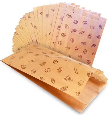 Obrázek produktu pro Omgoods - Papírové sáčky na skladování potravin bez ucha (100 kusů)
