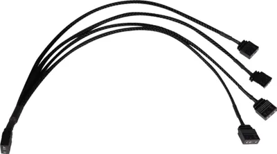 Image de Alphacool 18711, Câble de distribution pour RGB, Plastique, Noir, 3 broches, 300 mm, 1 pièce
