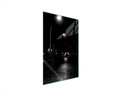 Produktbild von Herdabdeckplatte 35x52 Glaskeramikkochfeld Abdeckung Spritzschutz Glasplatte Deko Schneidebrett Schwarz Stadt