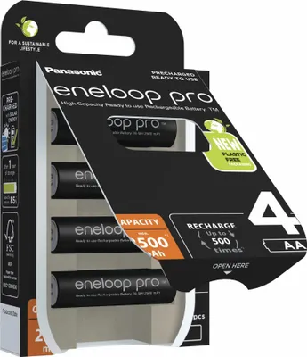 Produktbild von Panasonic eneloop Pro Akku Mignon AA NiMH 2500mAh, 4er Blister