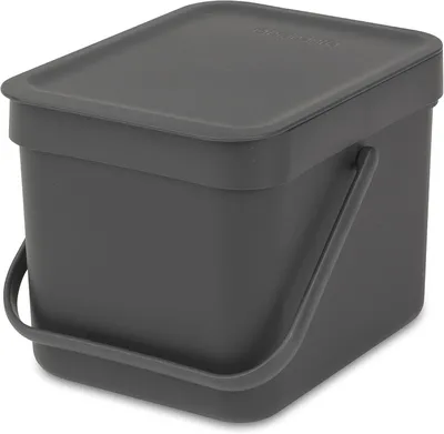Image de Petit poubelle de 6 litres, couleur grise