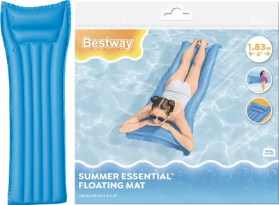 Zdjęcie produktu dla Materac dmuchany Bestway "Matte Finish", 183x69 cm - 4 kolory (różowy, zielony, żółty, niebieski); 44007
