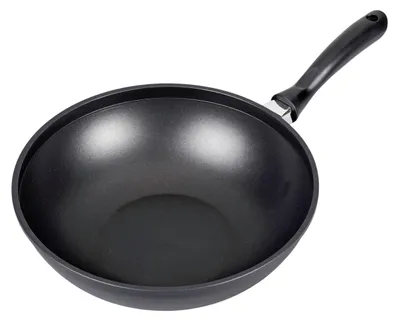 Zdjęcie produktu dla Karl Krüger Leipzig, Okrągły, Wok/Patelnia do mieszania, Czarny, Ceramika, Gaz, Halogen, Indukcja, Płyta jednolita, 30 cm
