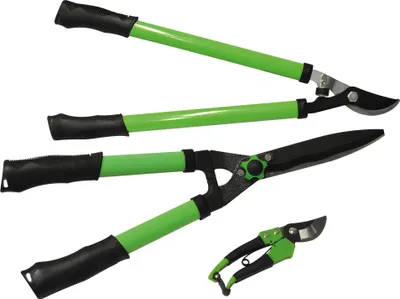 Produktbild von BRÜDER MANNESMANN Gartenscheren-Set 3-teilig schwarz / grün