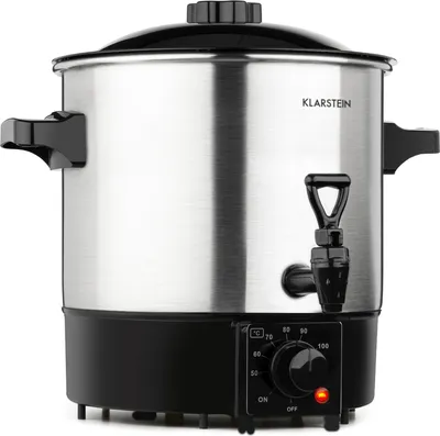 Produktbild von Klarstein Biggie Eco Einkochautomat & Getränkespender, 1000W, 30-100 °C, 9 Liter Nutzvolumen, Zapfhahn, Kontrollleuchte, inklusive Einlegerost