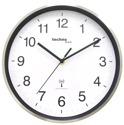 Produktbild von Technoline analoge Funkwanduhr WT8925, 25 cm, Silber