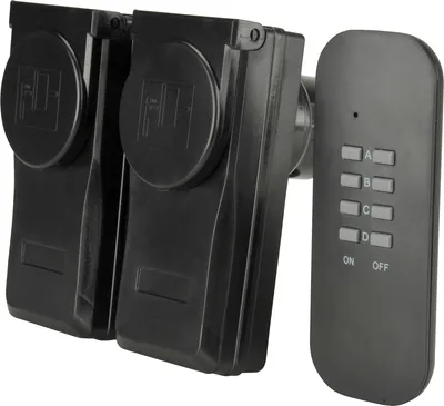 Zdjęcie produktu dla Zestaw zdalnych przełączników radiowych Unitec 2+1 Micro outdoor IP44 1000 Watt czarny