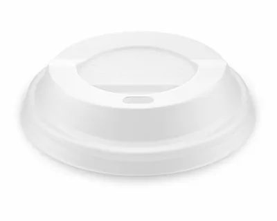 Produktbild von 50x  Deckel Domdeckel weiß für Trinkbecher aus CPLA Ø 8cm