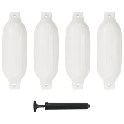 Obrázok produktu pre Lodný nárazník 4 ks, biely 41x11,5 cm, PVC