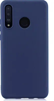 Immagine prodotto di Per HUAWEI P30 LITE/NOVA 4E Bella Candy Colour opaco TPU antigraffio antiscivolo protettiva copertura posteriore Custodia Navy
