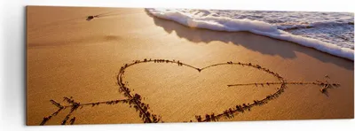 Produktbild von Bild auf Leinwand - Leinwandbild - Sommer Meer Sand Strand - 160x50cm - Wand Bild - Wanddeko - Leinwanddruck - Bilder - Kunstdruck - Wanddekoration - Leinwand bilder - Wandkunst - AB160x50-3163