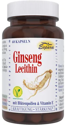 Image de Espara Capsules de lécithine de ginseng avec pollen de fleurs et vitamine E, 60 capsules